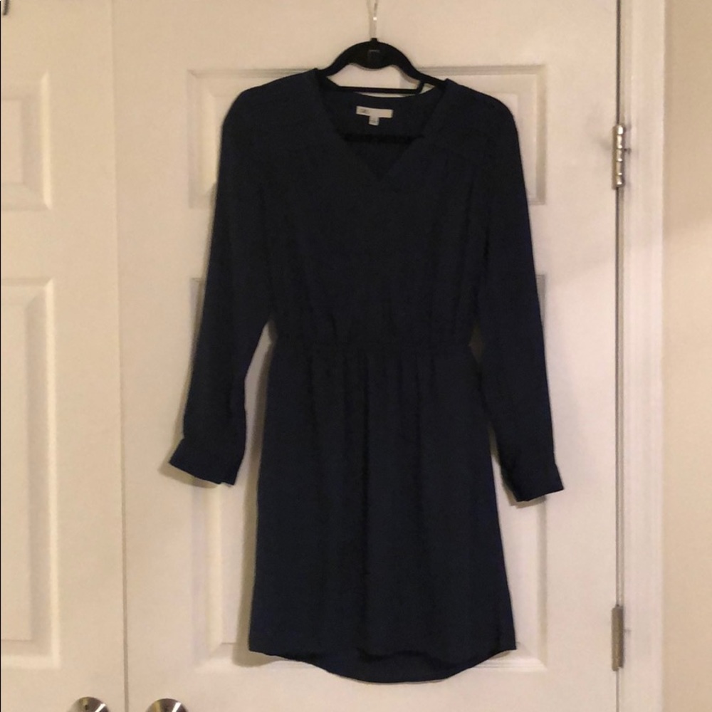 Long-Sleeve Dress, Navy - Size XS